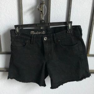 Madewell black denim shorts